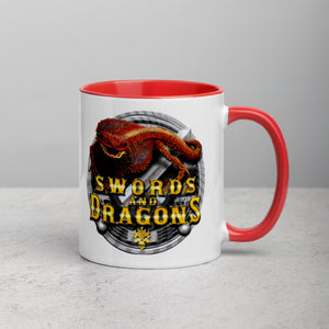 🔥Swords⚔️Dragons🔥 Mug with Color Inside