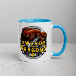 🔥Swords⚔️Dragons🔥 Mug with Color Inside