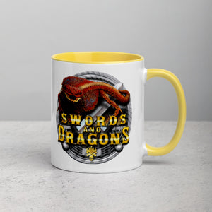 🔥Swords⚔️Dragons🔥 Mug with Color Inside