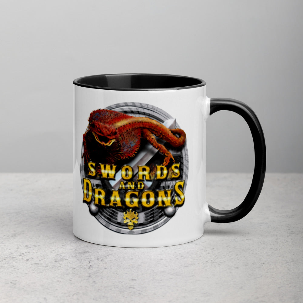 🔥Swords⚔️Dragons🔥 Mug with Color Inside